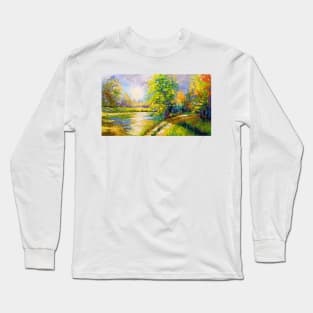 Sunset lake Long Sleeve T-Shirt